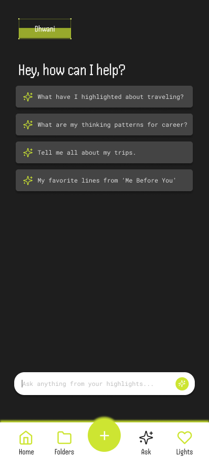 Ask AI Screen